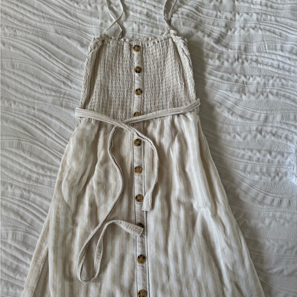 Abercrombie & Fitch Dresses & Skirts - Abercrombie White and Beige Striped Dress